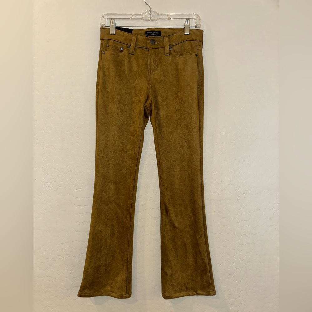 Banana Republic VEGAN SUEDE low rise bootcut jeans Fall 2023 New‎ with tag 25/0 - Picture 4 of 13